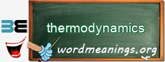 WordMeaning blackboard for thermodynamics